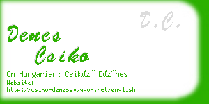 denes csiko business card